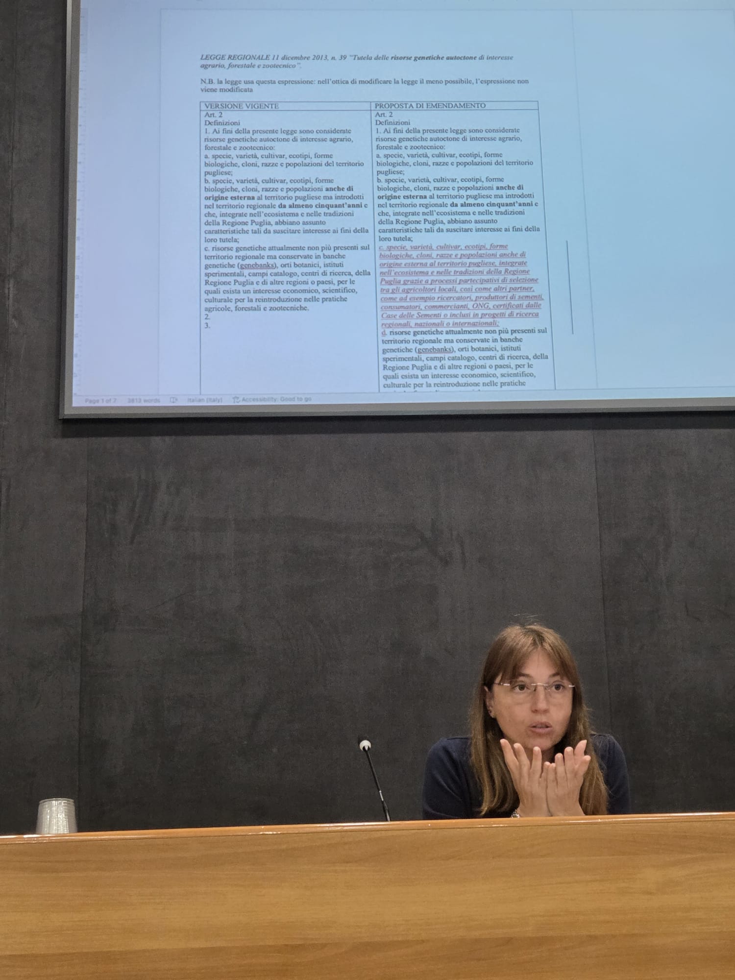 Silvia Bagni durante l'incontro